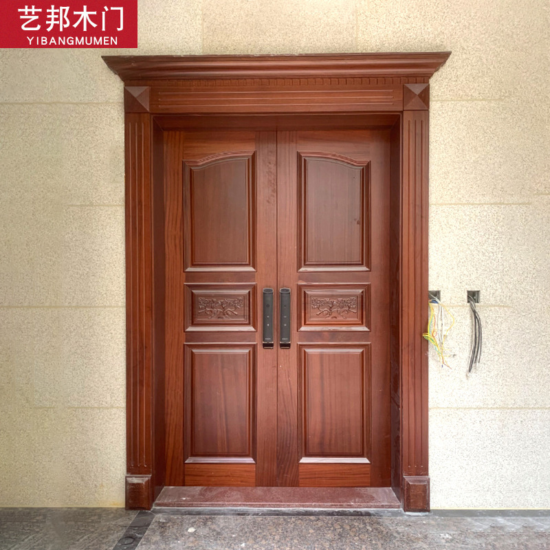 Foshan Manufacturer Composite Solid Wood Lacquer Bedroom Door Solid Wood Door Home Manual Complete Set French Pure Wood Anti-Theft Foshan Manufacturer Composite Solid Wood Lacquer Bedroom Door Solid Wood Door Home Manual Complete Set French Pure Wood Anti-Theft