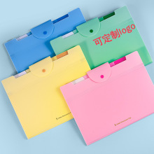 跨境加厚风琴包纯色多层文件夹办公收纳包学生试卷袋简约文件包