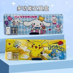大容量の漫画の文房具箱の男の子の多機能の筆箱の子供の幼稚園の小学生の筆袋の鉛筆の箱のプラスチック