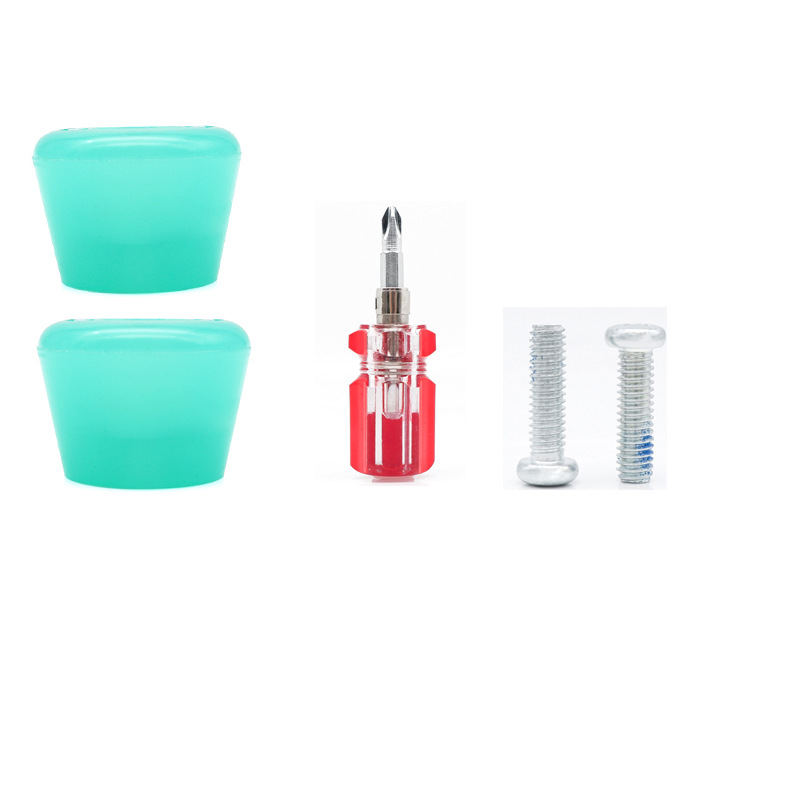 Patines doble fila de ruedas de patines de cuatro ruedas PU resistente al desgaste cabeza de freno patines de patinaje sobre ruedas Accesorios