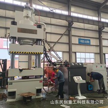 800T四梁四柱粉末成型液压机牛羊舔砖一模两块630T四柱油压机