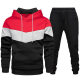 220g Fall/Winter Cross-border Men's Casual European Code Solid Color suit Fleece Loose Sweat Pants Two-piece in stock