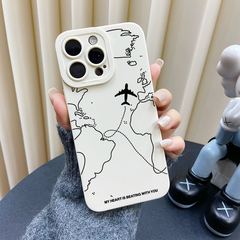 Aviation figure applies to Apple 15 mobile phone case iphone12promax set 14/13/11/XSMAX pupil 16