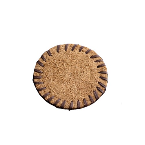 Wholesale natural coconut palm tea mat bristle mat teapot tea coaster handmade insulated brown coaster tea ceremony accessories