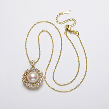 淡水有核12-13mm珍珠吊坠项链简约短款锁骨链网给高级感时尚颈链