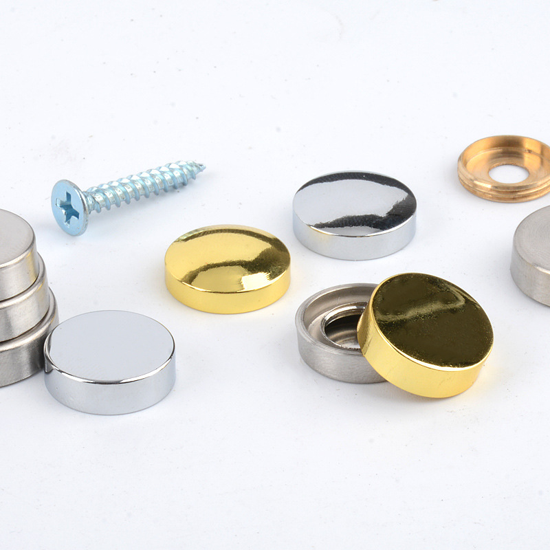 Espejo de cobre puro clavo publicidad clavo dorado espejo decorativo tornillo de clavo baño vidrio plano feo tapa multi-especificación espejo clavo