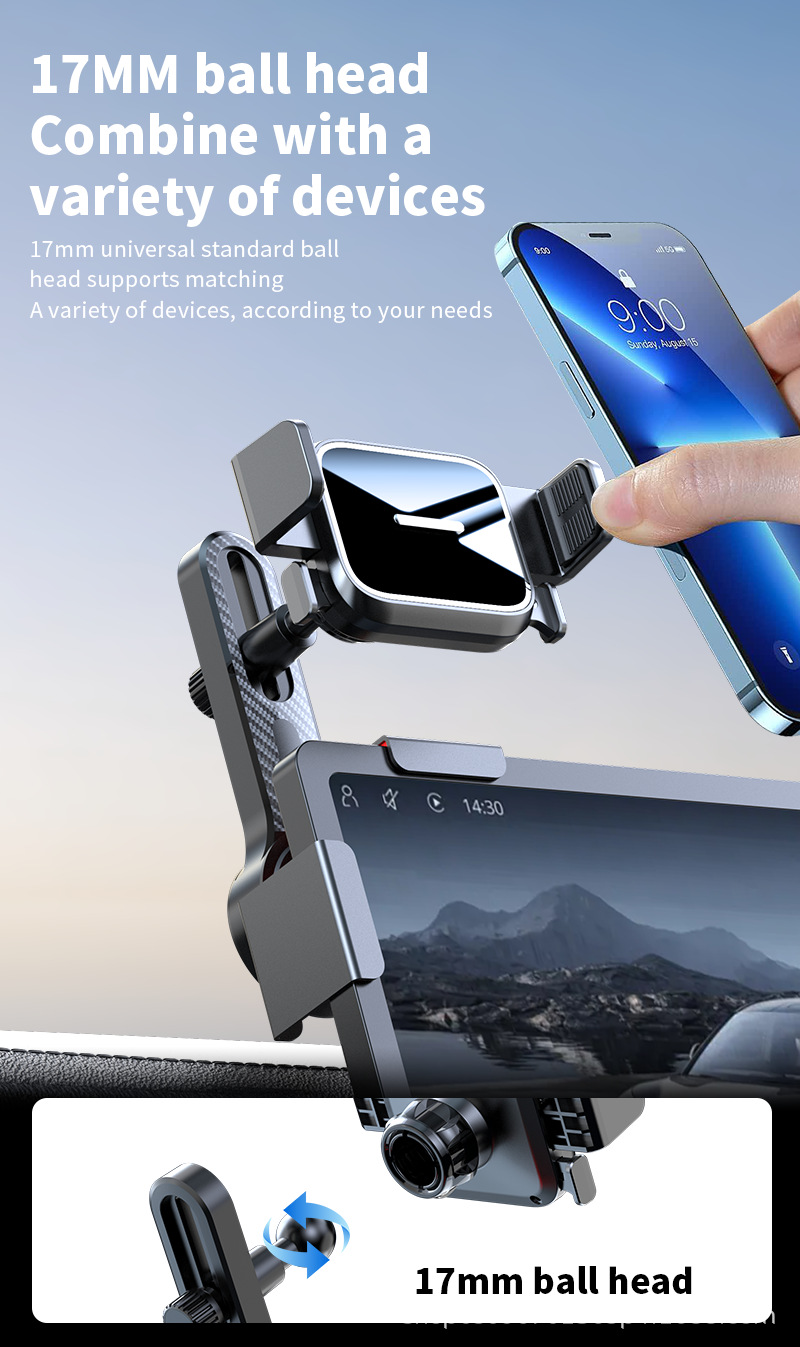 New Cross-Border Car Phone Holder with Floating Screen Navigation Base Display Screen Central Control Screen Phone Holder Navigation Device