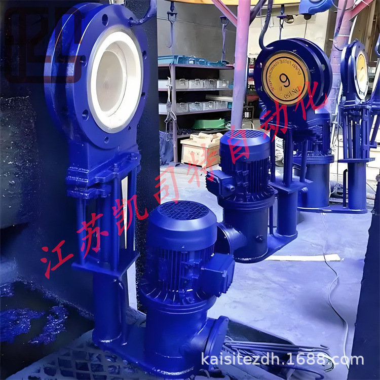 凯司特 电液动陶瓷插板阀铸钢耐磨刀闸阀  耐磨排渣阀PZ273TC