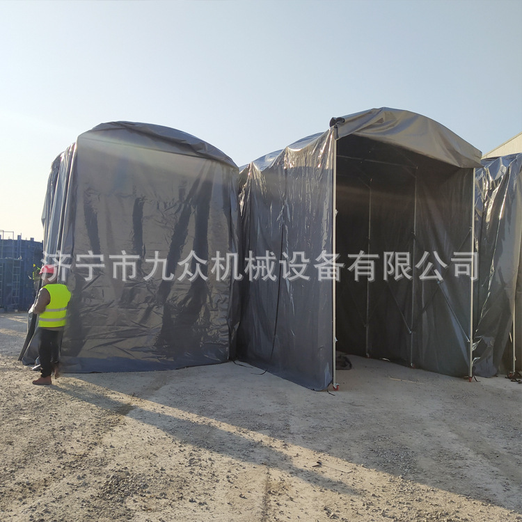 来图定制伸缩式蒸汽养护棚 冬季保温养护用蒸汽推拉蓬