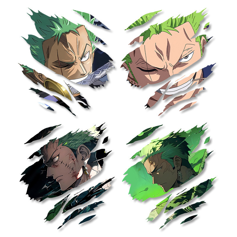 Anime Cartoon One Piece Zoro Tear-Off Car Sticker Personalized Creative Decoration Car Body Sticker Electric Vehicle Motorcycle Sticker Anime Cartoon One Piece Zoro Tear-Off Car Sticker Personalized Creative Decoration Car Body Sticker Electric Vehicle Motorcycle Sticker