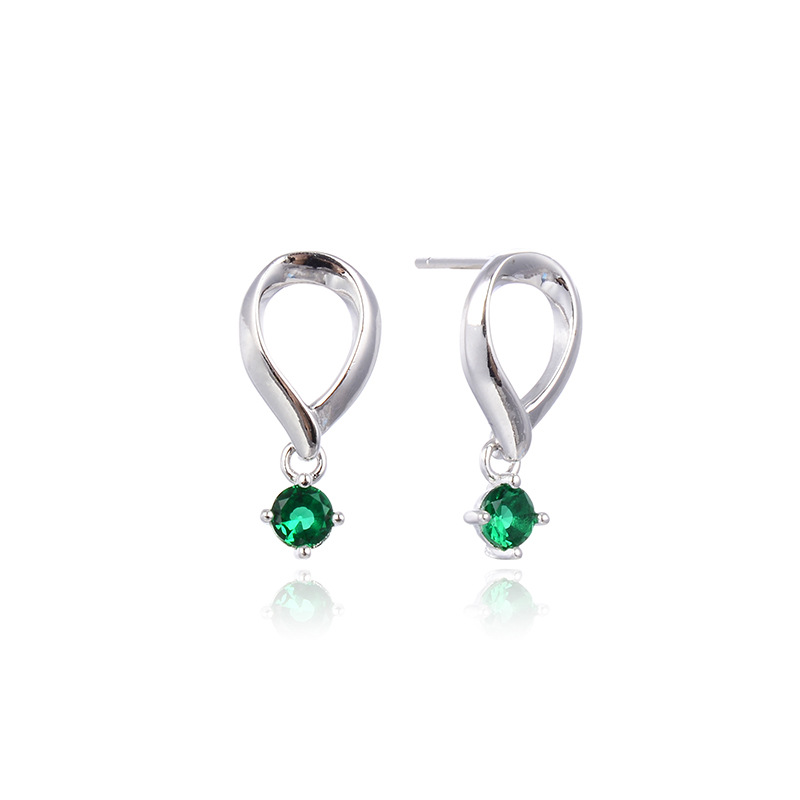 Fábrica creativa pendientes accesorios Corea del Sur s925 pendientes de cristal de plata pendientes de la joyería elegante de las mujeres