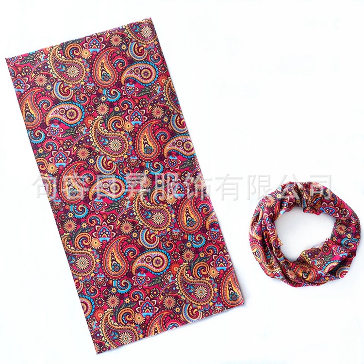 Cross-Border Customized Magic Headscarf, Outdoor Sports Neck Scarf, Mountaineering and Cycling Sports Headscarf, High-Elastic Seamless Ice Silk Face Towel