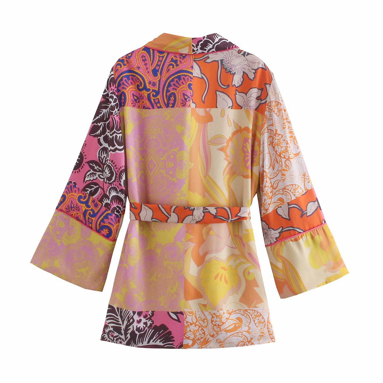 Cintura stampata con decorazione tascabile alla moda da strada per le donne di autunno_voghion.com