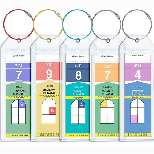 【Same Style Low Price】PVC Transparent Waterproof Luggage Tag Card Holder PVC Soft Rubber Plastic Travel Tag Cruise Luggage Label