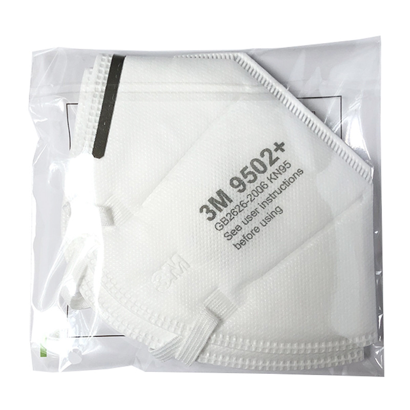 3M9502+防尘防颗粒物KN95头戴式针织带口罩双片包装