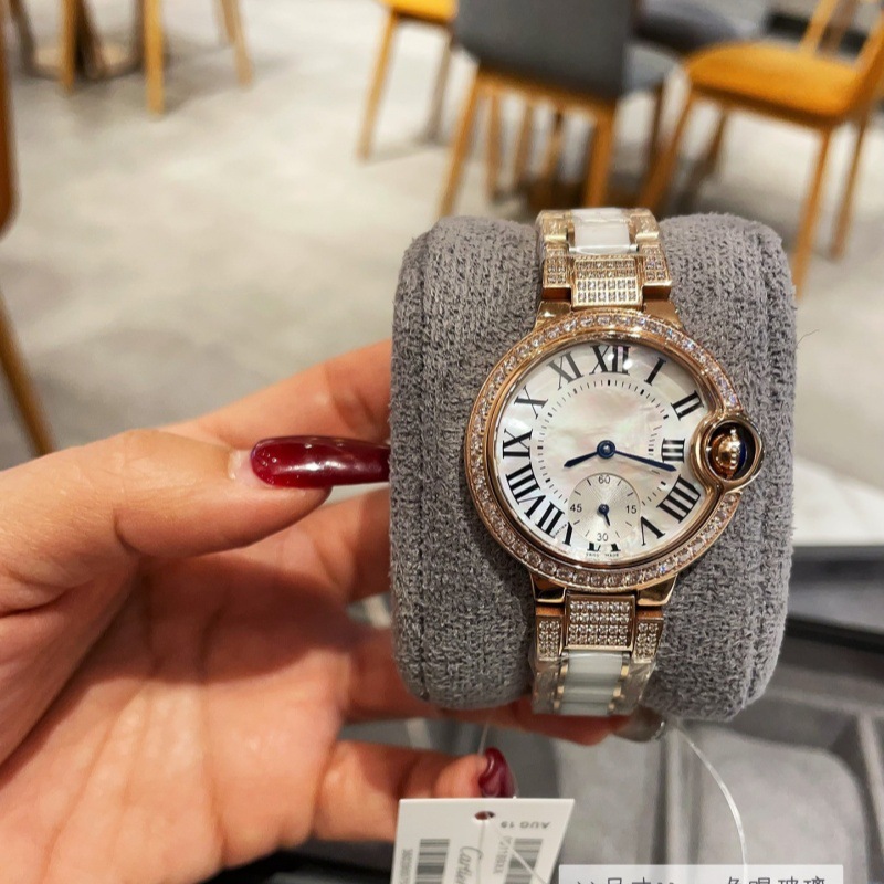 Cross-Border Popular Manufacturer Direct Sales Kajia Blue Balloon 33mm Couple Watch Stainless Steel Waterproof Fashion Balloon Women's Watch