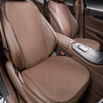 2025 new ultra-thin car seat cushion | Four Seasons Pad - ultra-thin-and-breathablebackrest-single-piece-chestnut-brown-clean-labelno-logo