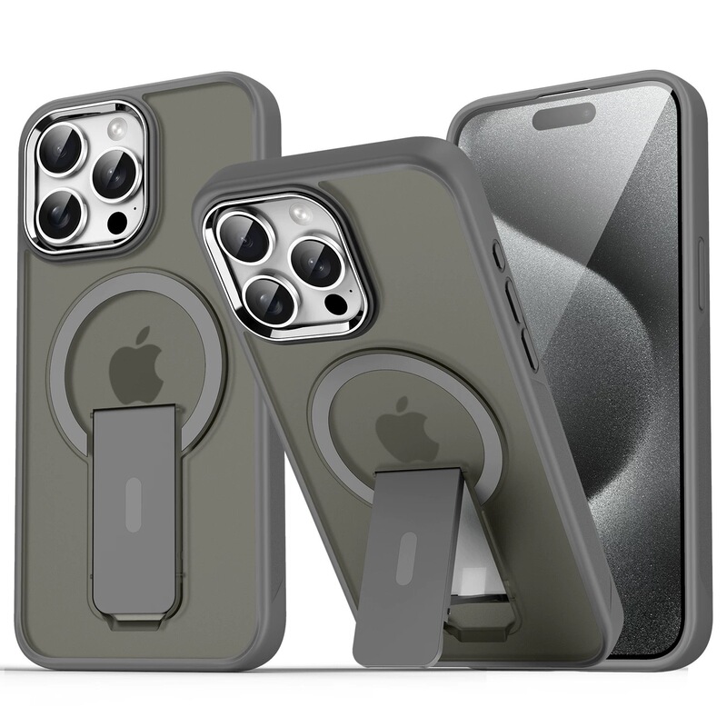适用iPhone17PROMAX炫音磁吸支架手机壳苹果16肤感PC防摔保护套15|undefined