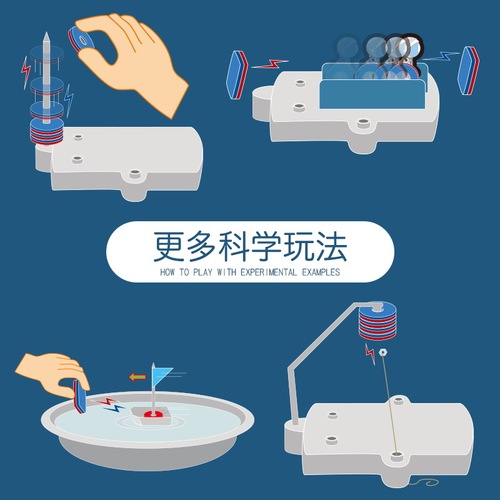 Academic Excellence Ma Physics Class 12-in-1 Magnetic Science Experiment Set Magnetic Levitation Elementary School STEM Toy Gift