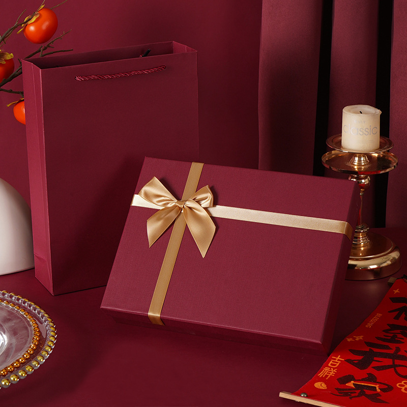 Spot Heaven and Earth Cover Gift Box Red Companion Gift Box Packaging Box Large Shirt Business Event Gift Box Empty Box