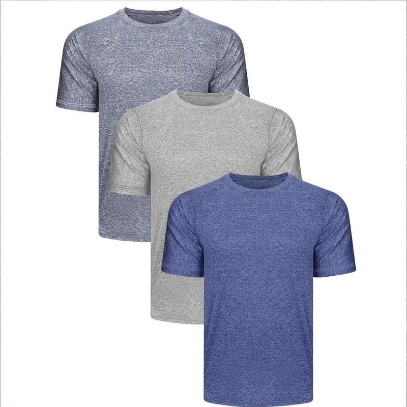 Cross-Border Amazon European and American Summer Men's Quick-Drying Round-Neck Short-Sleeved T-Shirt Basketball Training Clothes Running Sports Fitness