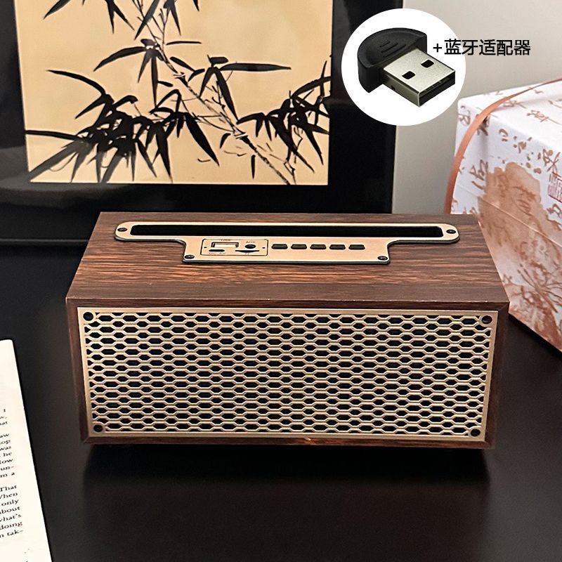 桌面木质复古音响蓝牙高音质男生日礼物送女生小众高颜值实用七夕|undefined