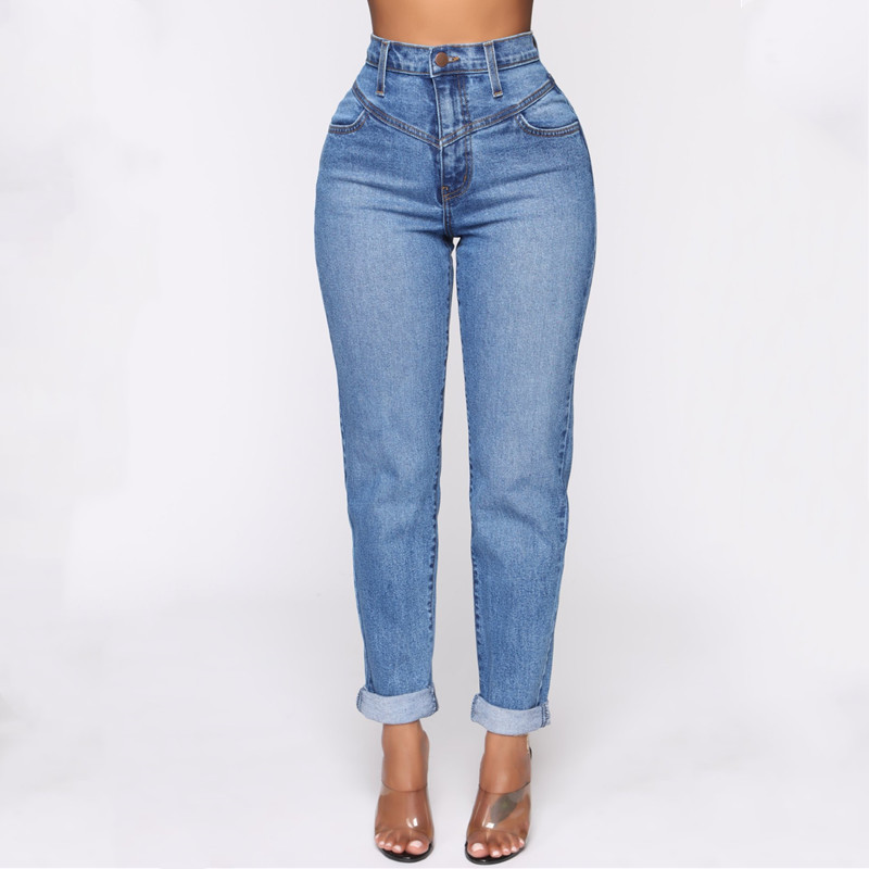 jeans women 2020 Fashion elastic high wa...