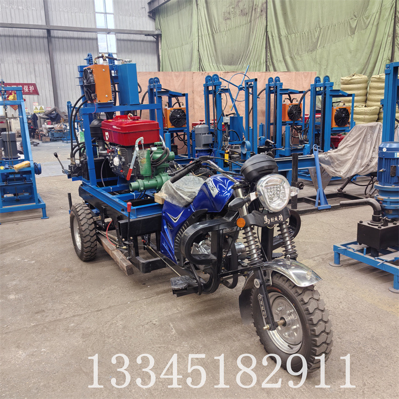 150m Vehicle Mounted Hydraulic Telescopic Drilling Rig Three Wheel Motorcycle Water Well Drilling Rig Manufacturer Africa 0m Rig