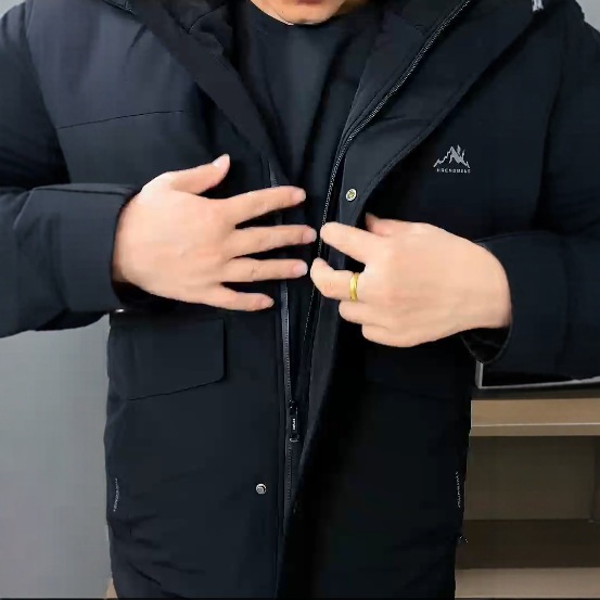 男士连帽羽绒服冬季新款加厚外套