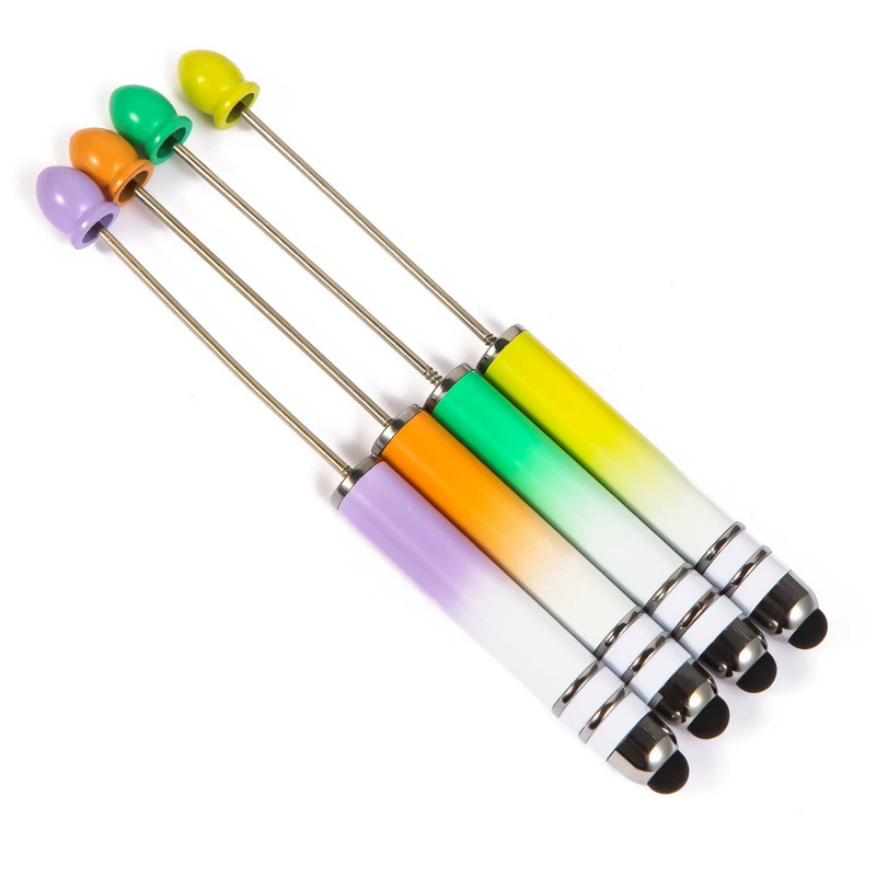 rollerball pen, creative cute beads, multicoloured ballpoint pen, handmade, gradient, Physicals, wholesale
