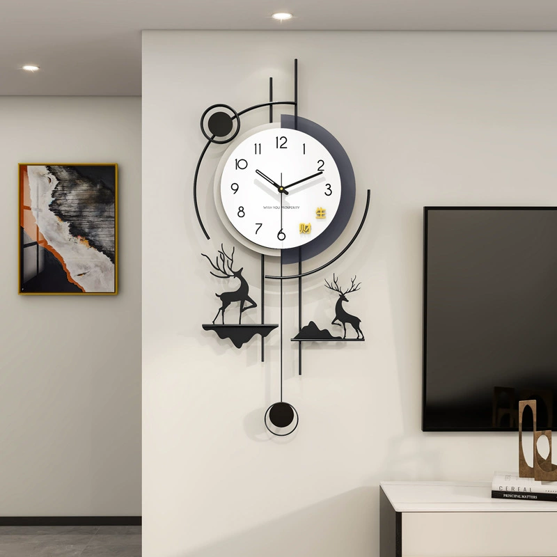 Современные минималистичные настенные часы для гостиной, новая модель 2026 года, креативные часы для декора дома, бесшумные настенные часы.