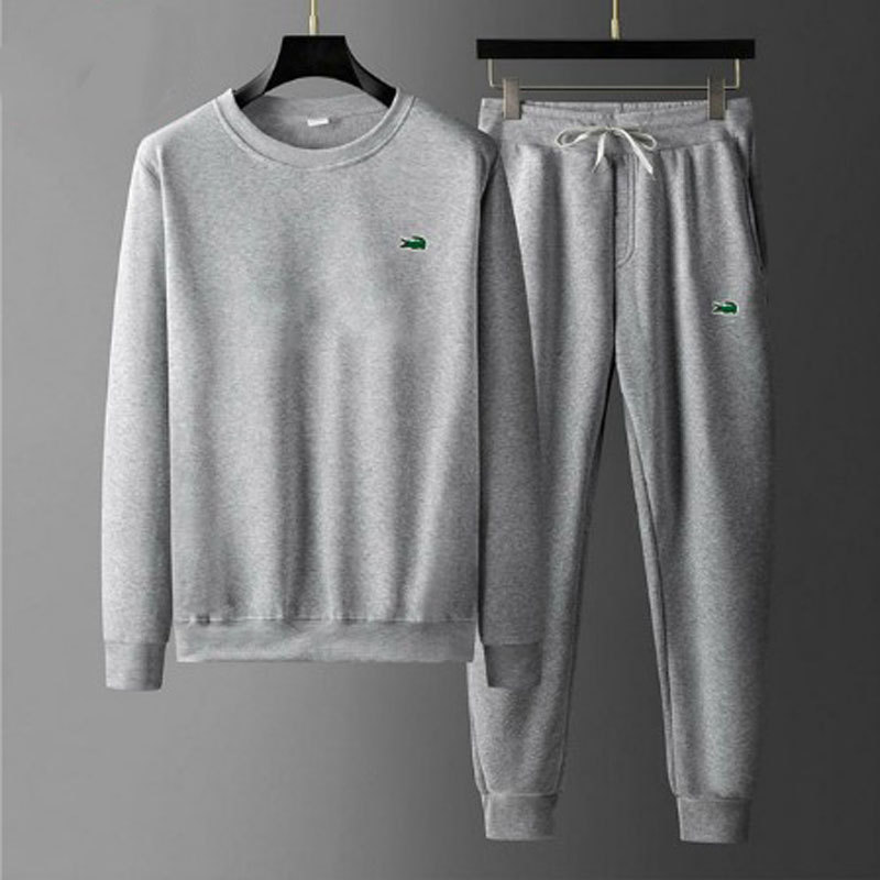 2025 New Cross-Border Casual Round Neck Sweatshirt and Sweatpants Fashionable Jogging Sportswear European and American Men's Suit Wholesale