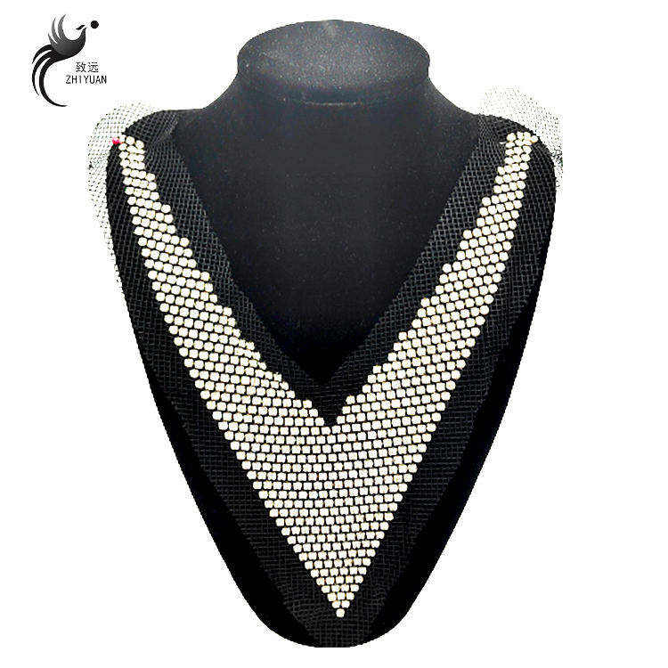 Cuello de diamantes de imitación transfronterizo con cuello en V, accesorios de ropa DIY, cuello falso, accesorios de moda para vestidos. image 1