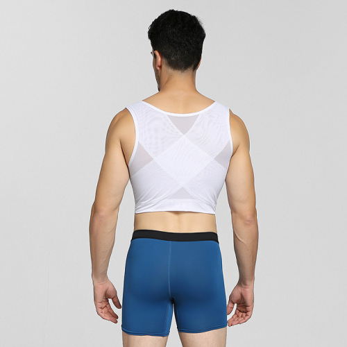New Men's Shaping Bodysuit, Body-Shaping Compression Bodice, Tight Chest Lifting Back Support, Shaping Zipper Bodysuit Backless, Model NY135