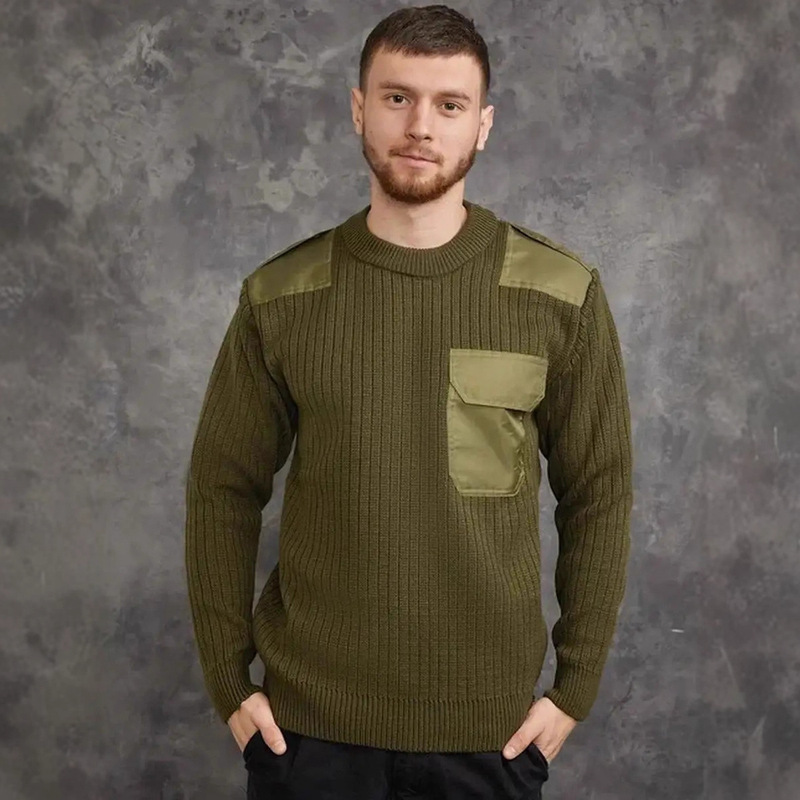 Свитер Вязаный Джемпер Patchwork Men's Knitted Sweater