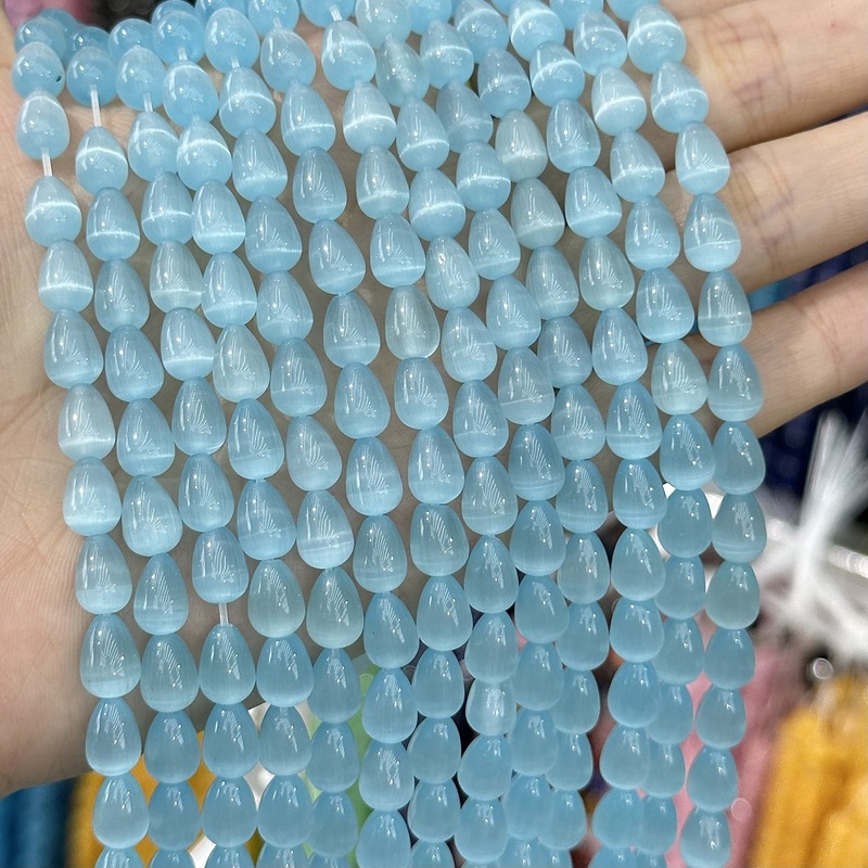 厂价直销 水滴型猫眼石散珠 diy古风发簪头饰珠串饰品配件半成品|undefined