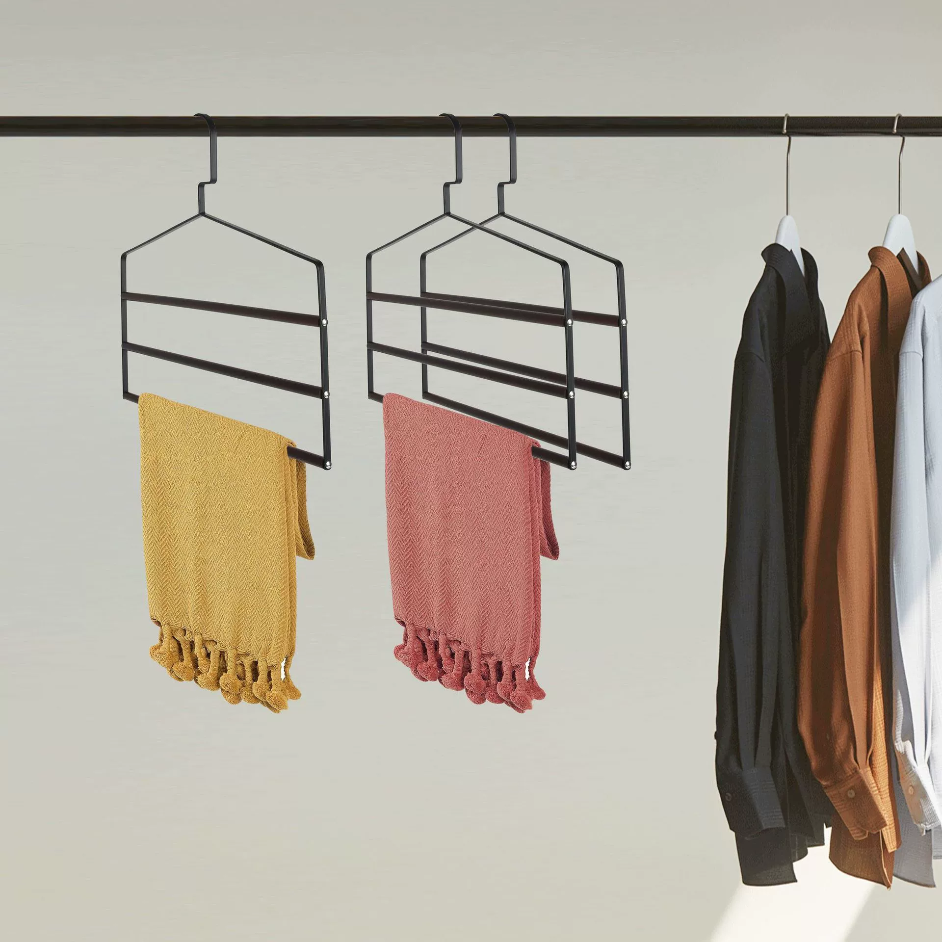 Железная легкая рама для брюк без следов дома многофункциональный шкаф вешалка для нескользящих брюк общежития многоуровневый артефакт хранения