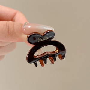 1#갈색 토끼 귀 클립 [단일 클립 측면] 길이 약 3.5cm, 폭 3cm