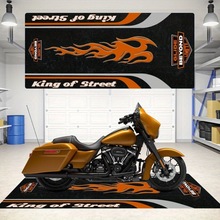 跨境TEMU新款机车发烧友水晶绒摩托车专用展示垫防滑易打理床边毯