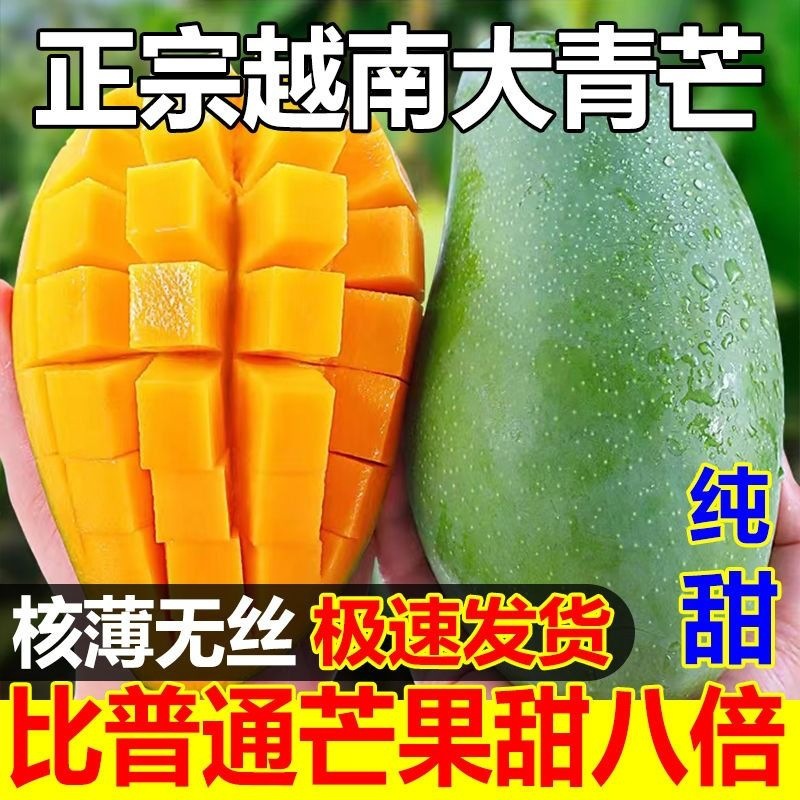 【好物推荐】越南青芒新鲜应季水果青皮金煌甜心芒果进口热带孕妇