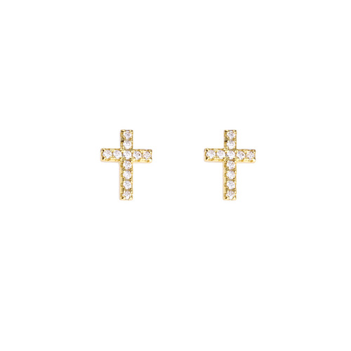 Cross earrings for women, simple student earrings, ins cool style earrings, no need to take them off when sleeping,  new trend
