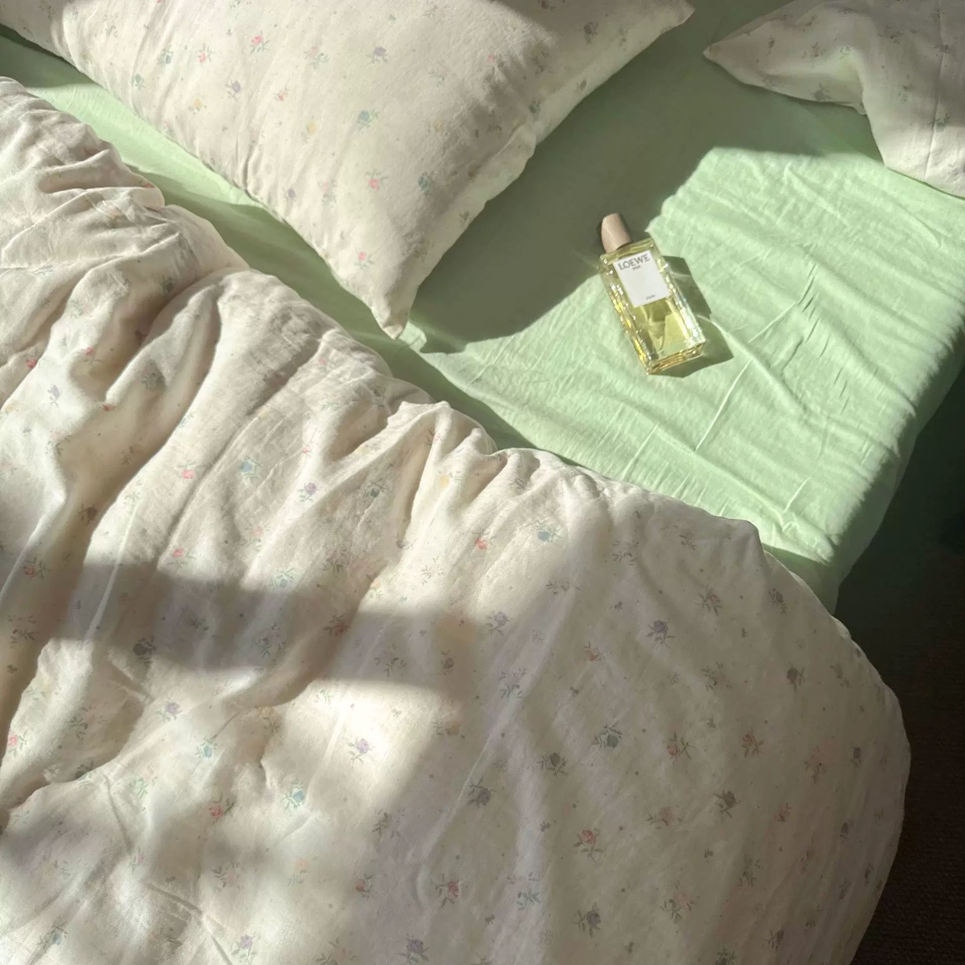 A类全棉有氧双层纱四件套母婴级透气纯棉纱布宿舍三件套小清新