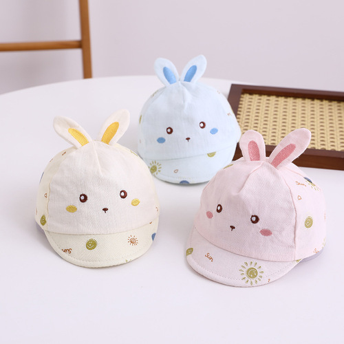 Sunshine Bunny Newborn Duck Hat Spring and Autumn Thin Infant Infant 0-3 Months Spring Sun Hat Baby Hat