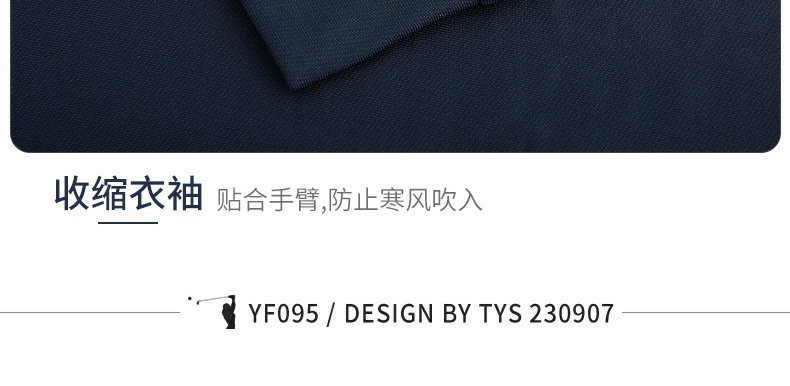 Áo polo nam dài tay PGM cổ bẻ, giữ ấm mùa thu đông, chất liệu cotton pha sợi — YF095 màu đen, YF445 màu xanh hải quân, YF095 màu cam, YF095 màu xanh hải quân chi tiết 33