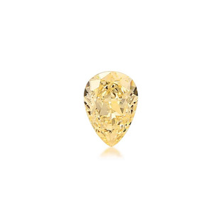 Yellow IGI Cultivated Diamond Drops 1 karat 18K Diamond Ring Customized Pear-Shaped Color Laboratory Synthetic Bare Diamond CVD