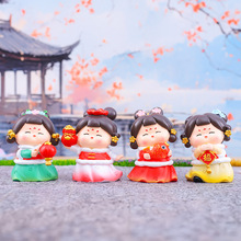 古风少女手办喜气洋洋唐小环摆件客厅桌面装饰创意工艺品一件代发