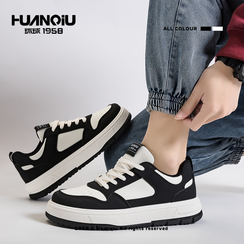 Universal Explosions Men's Lace-up Casual Sneakers 2024 New All-match Temperament White Shoes Comfortable Breathable Men's Shoes