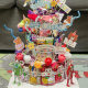 Xiaohongshu same birthday snack cake diy material plug-in string sugar children's cake baking card insertion dress up
