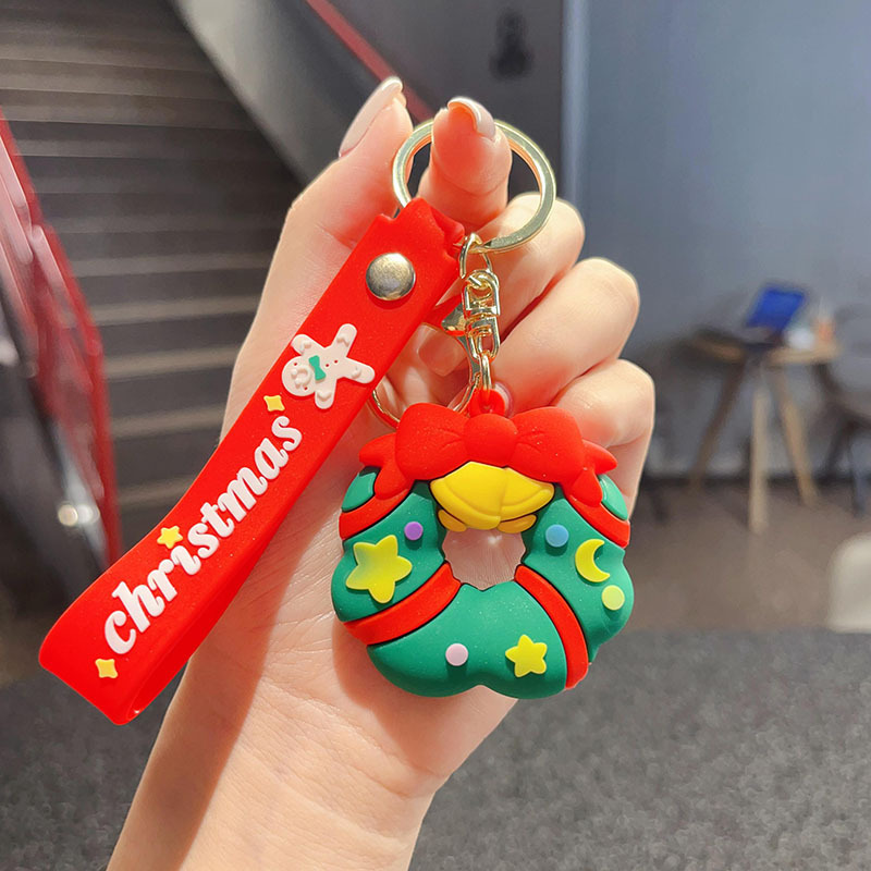 古典的なサンタクロースのキーホルダークロスボーダーストラップバッグアクセサリー自動車チェーン小商品カップル小プレゼント卸売り|undefined