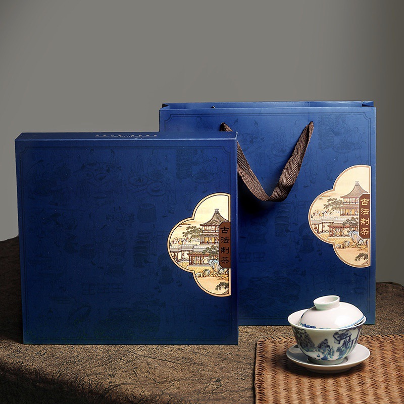 古法制茶普洱茶包装盒空礼品盒七子饼357g饼装空茶叶盒子福鼎白茶